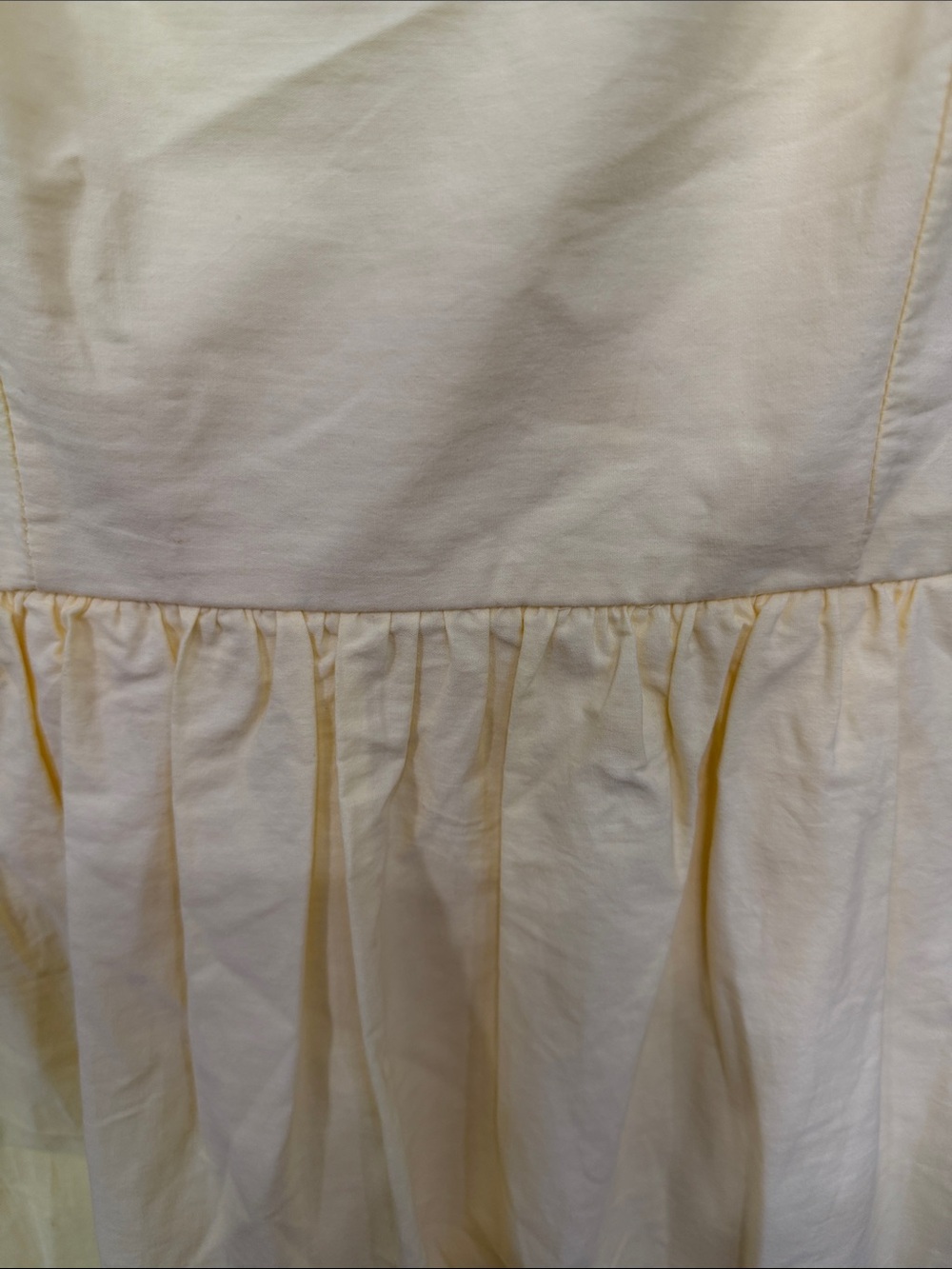 Calypso St. Barth Soft Yellow Midi Dress with Eyelet details. Size 10 - Picture 9 of 13